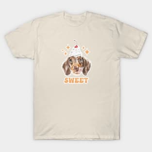 Sweet Chocolate Dachshund with a Cherry on Top! T-Shirt